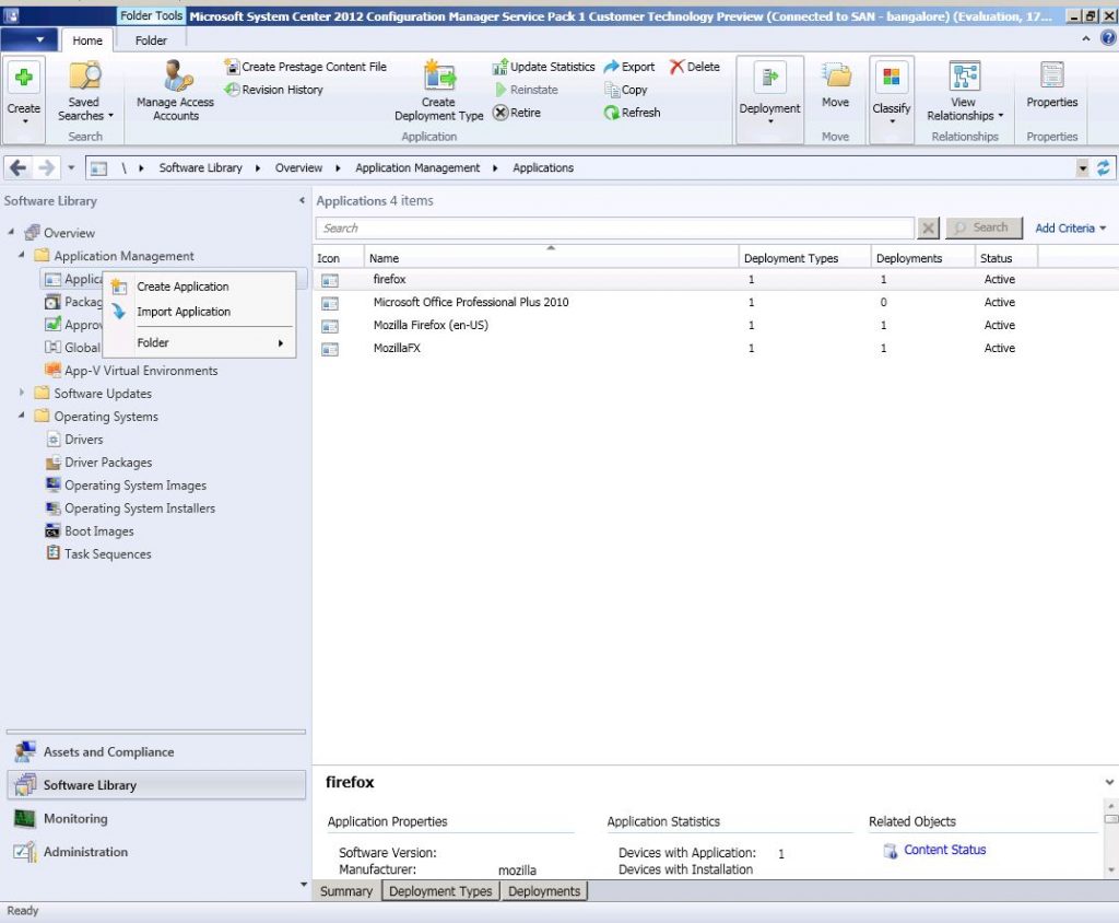 sccm application deployment